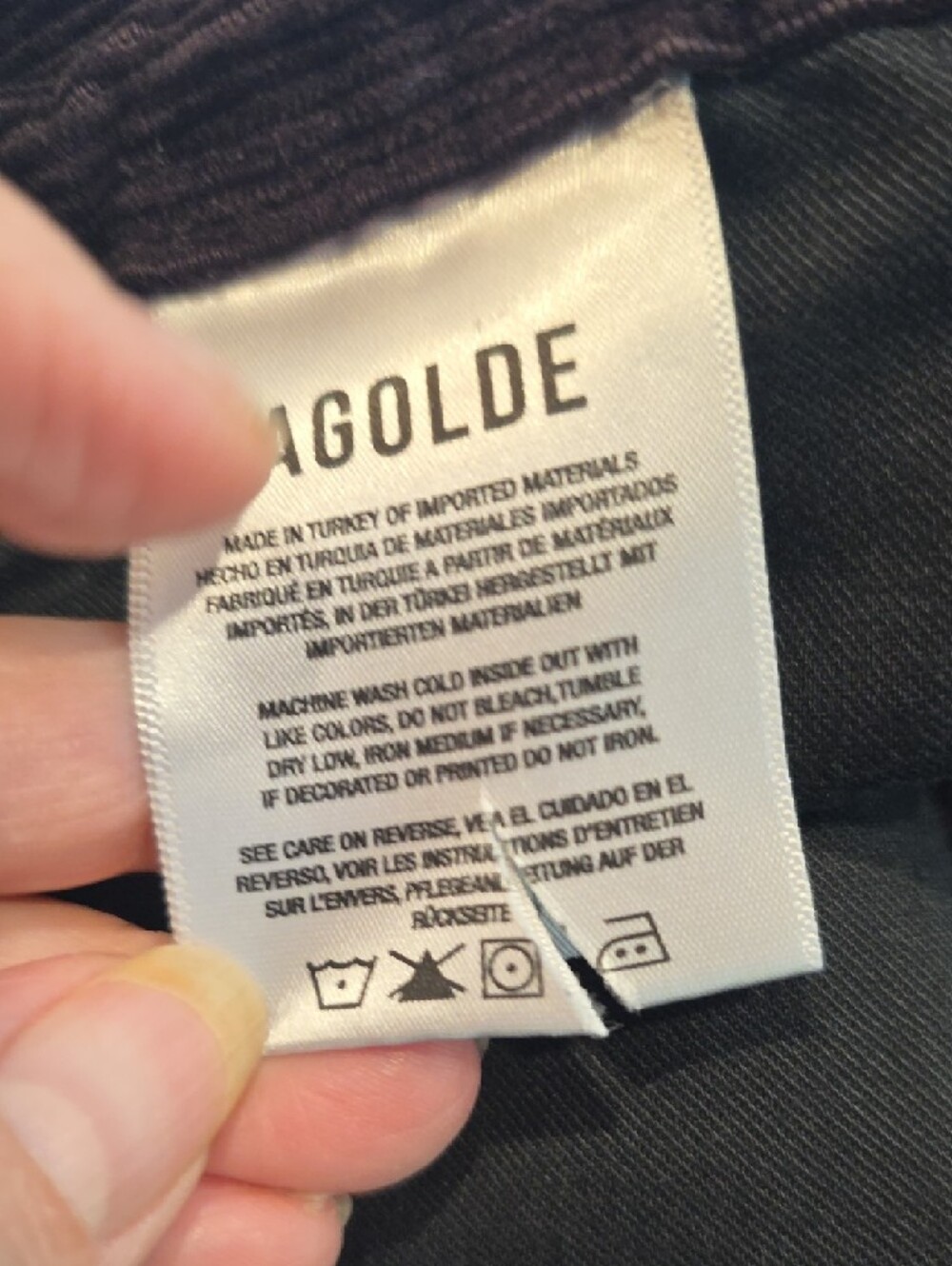 NEW $288 AGOLDE VANA FOLD WIDE LEG DK BROWN CORDUROY PANTS SIZE 29 - Picture 12 of 14
